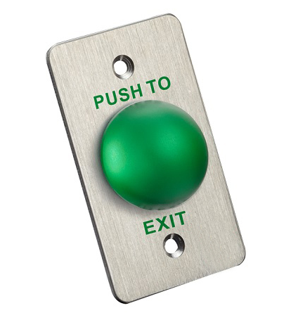 Прямоугольник сформировал зеленой переключатель нажима выхода двери IP50 подгонянный кнопкой 1